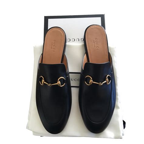 mules gucci noir|gucci princetown mules on sale.